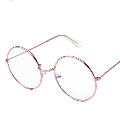 Lunettesx De Soleil Retro Pour Femmes, Effet Miroir, Style Rond Rose, Styliste De Marque, Alliage Pour Femmes,