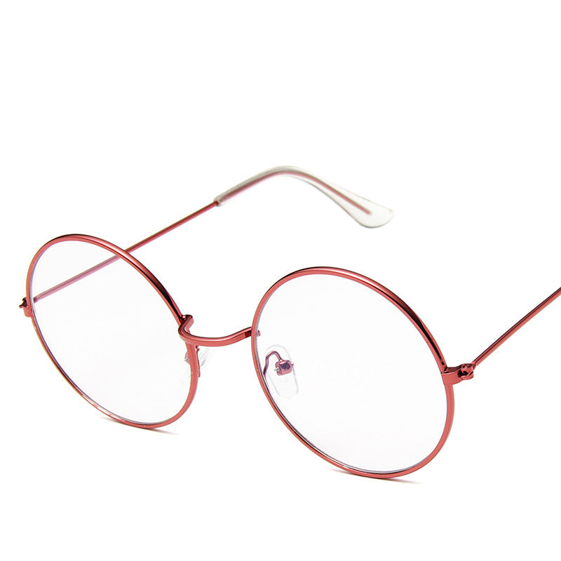 Lunettesx De Soleil Retro Pour Femmes, Effet Miroir, Style Rond Rose, Styliste De Marque, Alliage Pour Femmes,