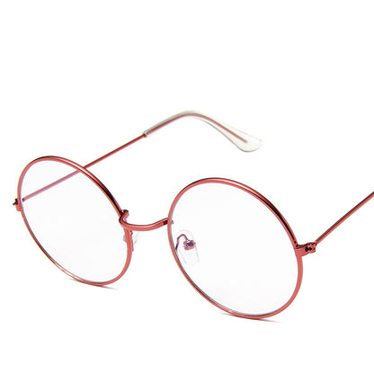Lunettesx De Soleil Retro Pour Femmes, Effet Miroir, Style Rond Rose, Styliste De Marque, Alliage Pour Femmes,