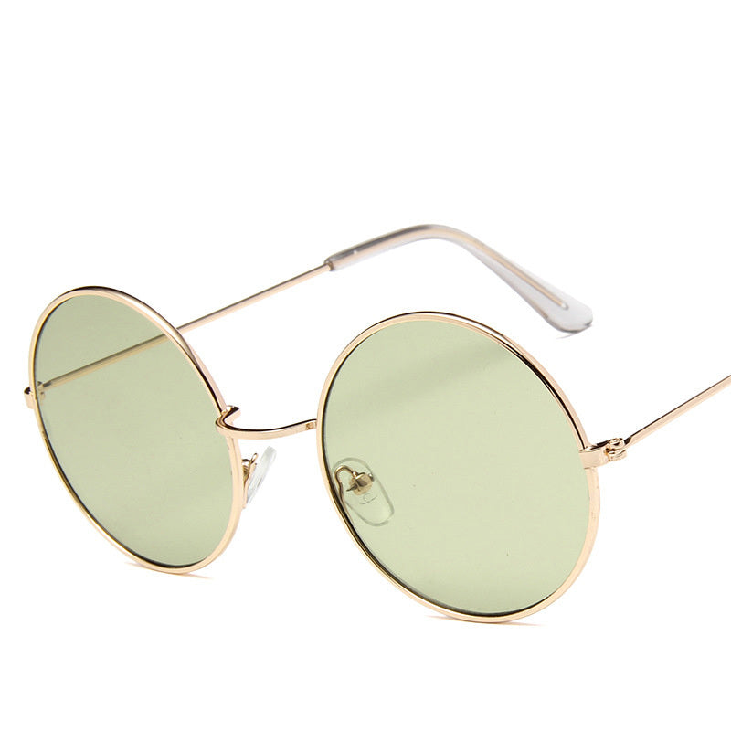 Lunettesx De Soleil Retro Pour Femmes, Effet Miroir, Style Rond Rose, Styliste De Marque, Alliage Pour Femmes,