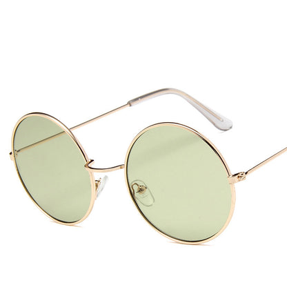 Lunettesx De Soleil Retro Pour Femmes, Effet Miroir, Style Rond Rose, Styliste De Marque, Alliage Pour Femmes,