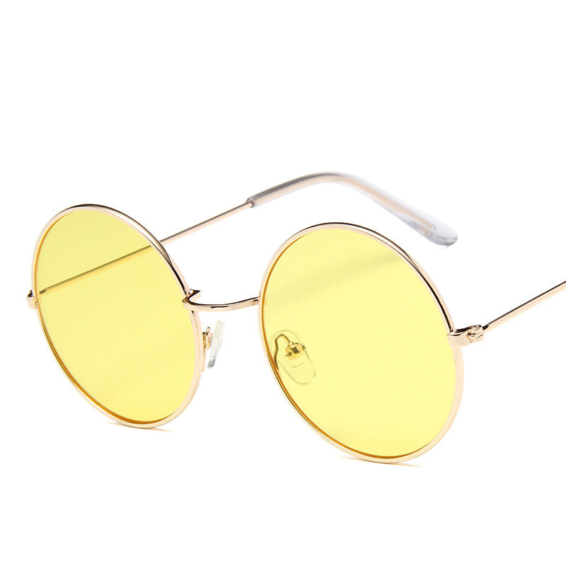 Lunettesx De Soleil Retro Pour Femmes, Effet Miroir, Style Rond Rose, Styliste De Marque, Alliage Pour Femmes,