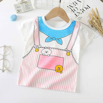 Children's Short-sleeved T-shirt cotton Baby Half-sleeved Bottoming Shirt - MIQ Store