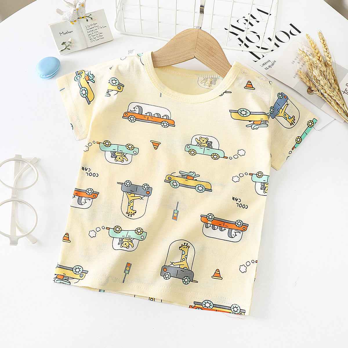 Children's Short-sleeved T-shirt cotton Baby Half-sleeved Bottoming Shirt - MIQ Store