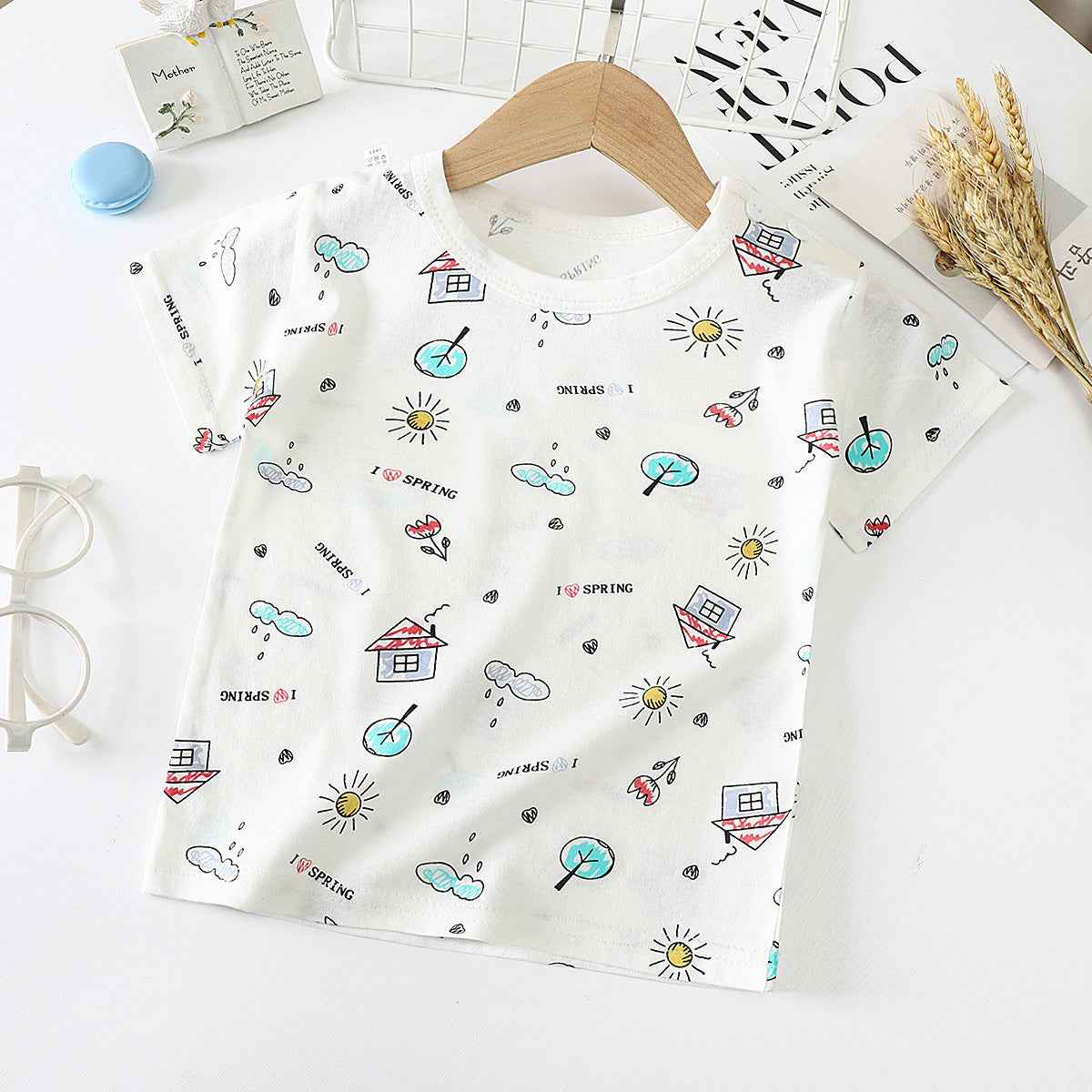 Children's Short-sleeved T-shirt cotton Baby Half-sleeved Bottoming Shirt - MIQ Store