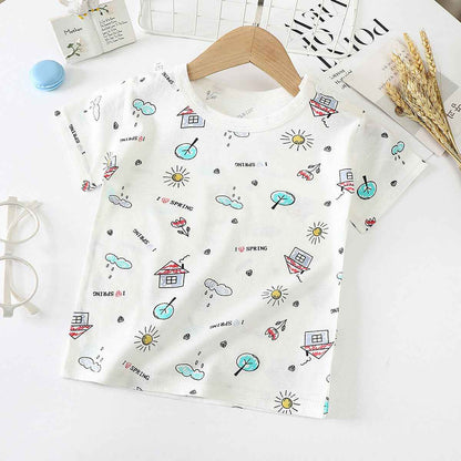 Children's Short-sleeved T-shirt cotton Baby Half-sleeved Bottoming Shirt - MIQ Store