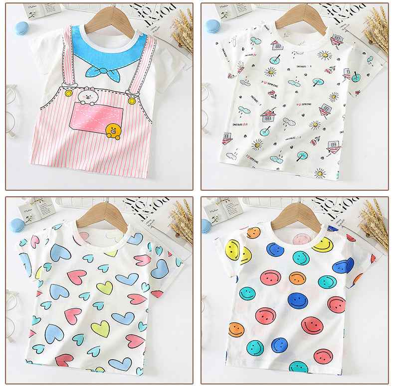 Children's Short-sleeved T-shirt cotton Baby Half-sleeved Bottoming Shirt - MIQ Store