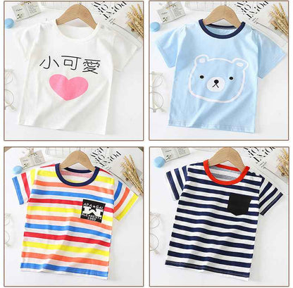 Children's Short-sleeved T-shirt cotton Baby Half-sleeved Bottoming Shirt - MIQ Store