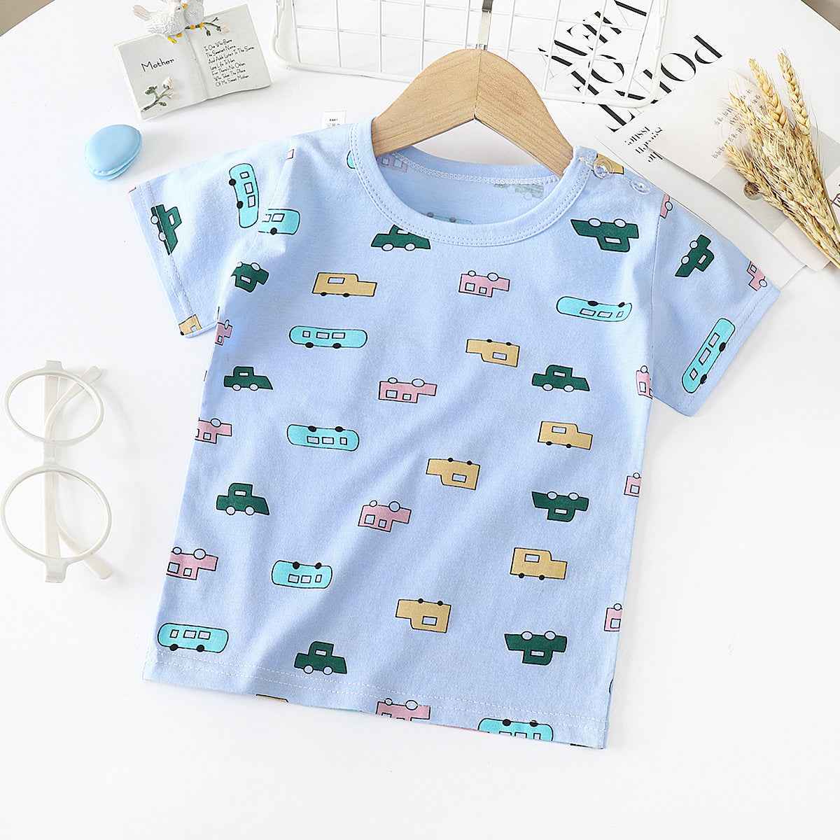 Children's Short-sleeved T-shirt cotton Baby Half-sleeved Bottoming Shirt - MIQ Store