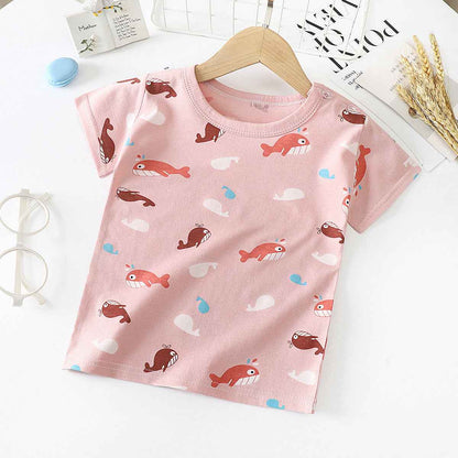 Children's Short-sleeved T-shirt cotton Baby Half-sleeved Bottoming Shirt - MIQ Store