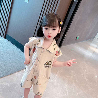 Summer New Style Graffiti Jumpsuit Korean Male And Female Baby - MIQ Store