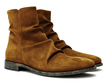 Pleated British Style Short Boots Men's Boots JGBN0011004