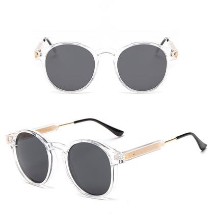 Sunglasses female tide star glasses new round metal foot silk ladies round face Korean retro glasses