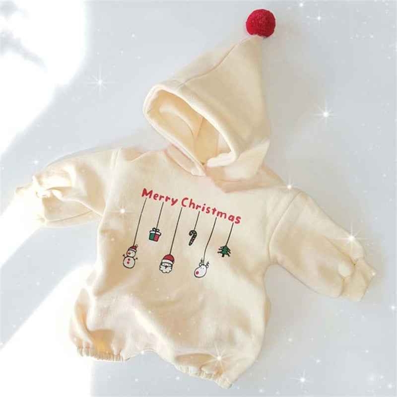 Male And Female Baby Snowman Fleece Sweater One-piece Romper Romper - MIQ Store