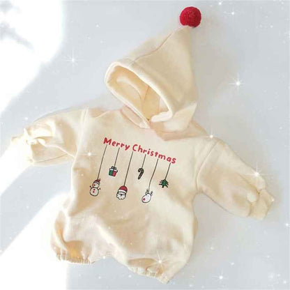 Male And Female Baby Snowman Fleece Sweater One-piece Romper Romper - MIQ Store