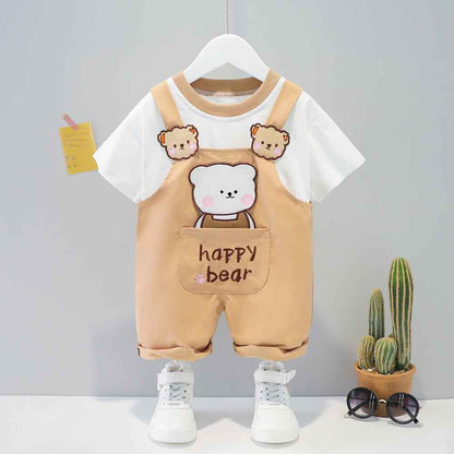 Children's Clothing Men And Women Baby Summer Cartoon Short-sleeved Overalls - MIQ Store