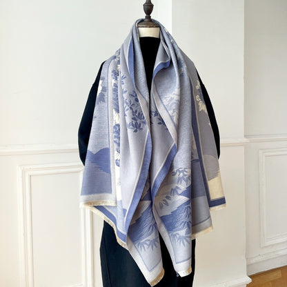 Shanshui Huanyu Winter Office Cashmere-like Warm Scarf