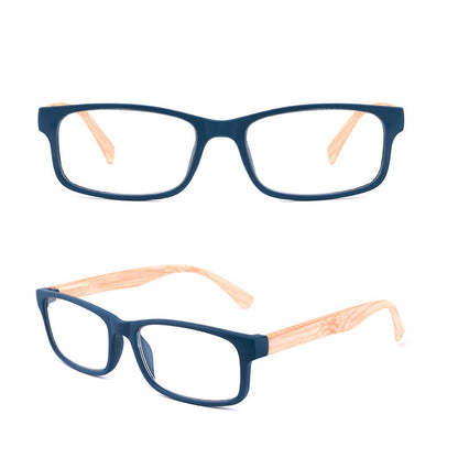 Square Presbyopia Glasses Bamboo Foot Men's And Women's Small Frame
