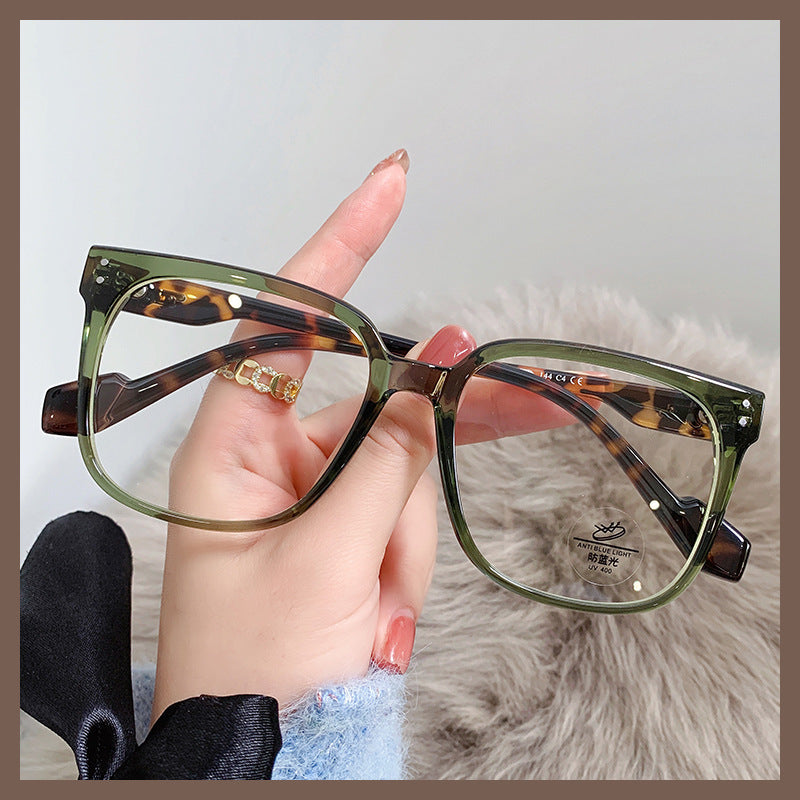 Retro Large Frame Can Be Equipped With Myopia Frame Plain Glasses