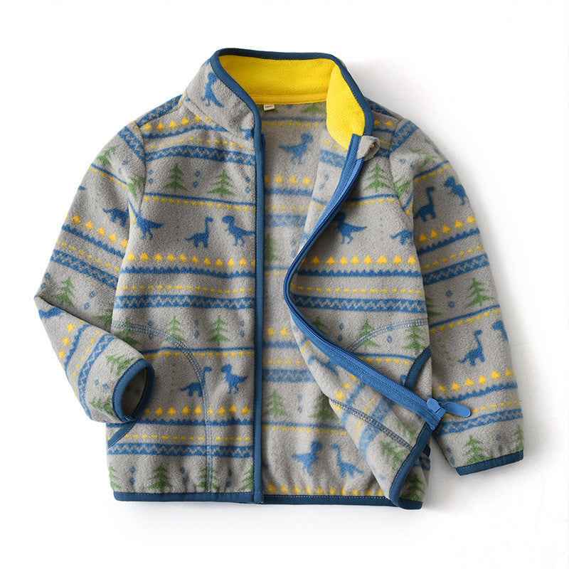 New Dinosaur Print Thin Male Baby Jacket - MIQ Store