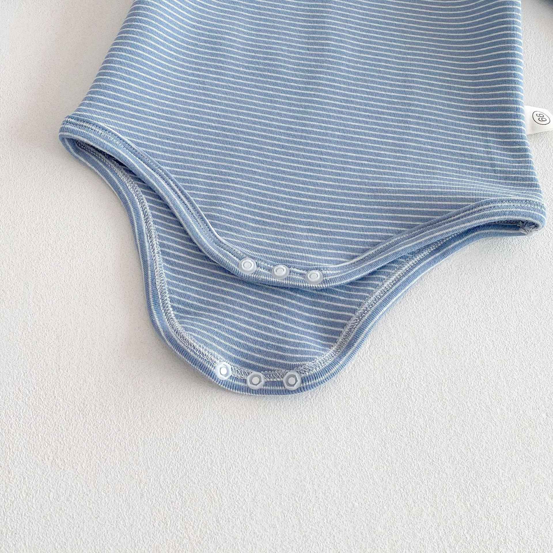 Striped Triangle Rompers Male And Female Baby Long Sleeve Jumpsuit - MIQ Store