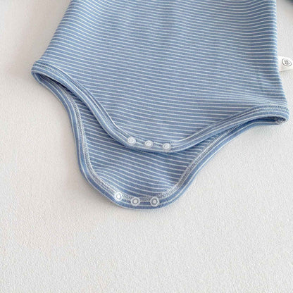 Striped Triangle Rompers Male And Female Baby Long Sleeve Jumpsuit - MIQ Store