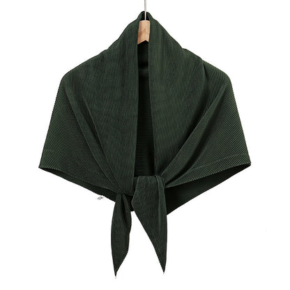 Solid Color Satin Crumpled Large Kerchief Fashion Scarf