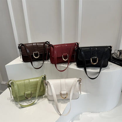 Advanced Texture Underarm Retro Style Fashionable Vachette Clasp Women's Shoulder Bag