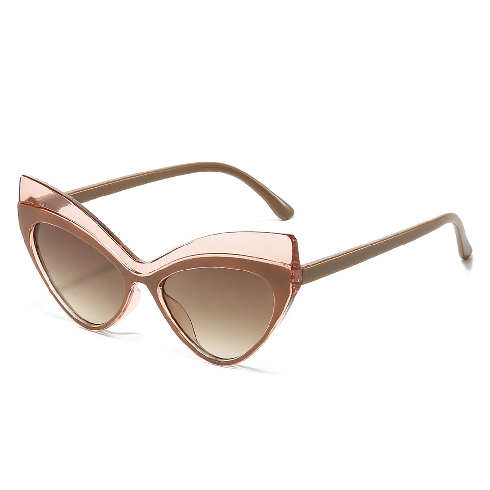 Cool Contrast Color Large Frame Color Matching Fashion Sunglasses