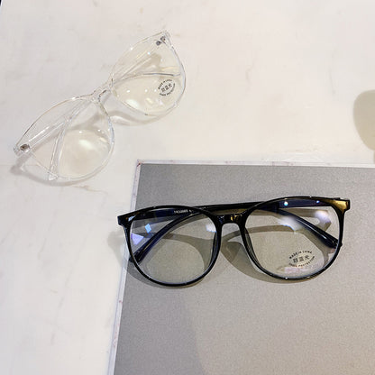 Big frame flat mirror net red frame glasses