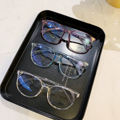 Big frame flat mirror net red frame glasses