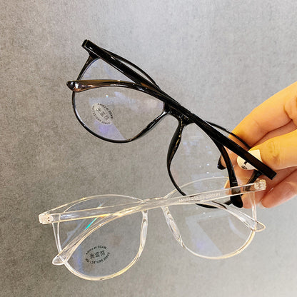 Big frame flat mirror net red frame glasses