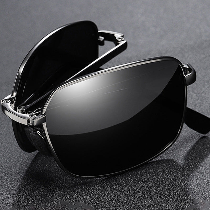 Hot Metal Folding Fashion High-grade Sunscreen Radiation-proof Sunglasses For Women