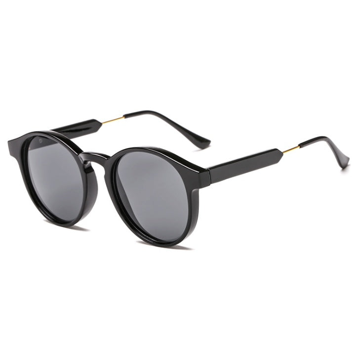 Sunglasses female tide star glasses new round metal foot silk ladies round face Korean retro glasses