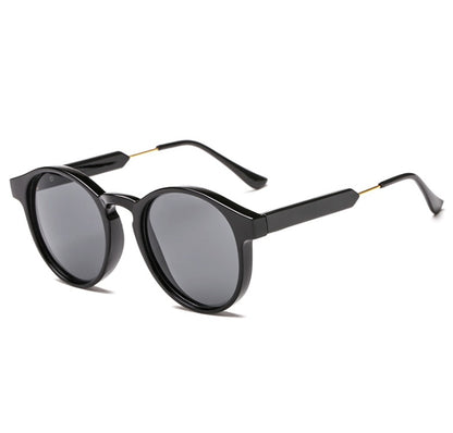 Sunglasses female tide star glasses new round metal foot silk ladies round face Korean retro glasses