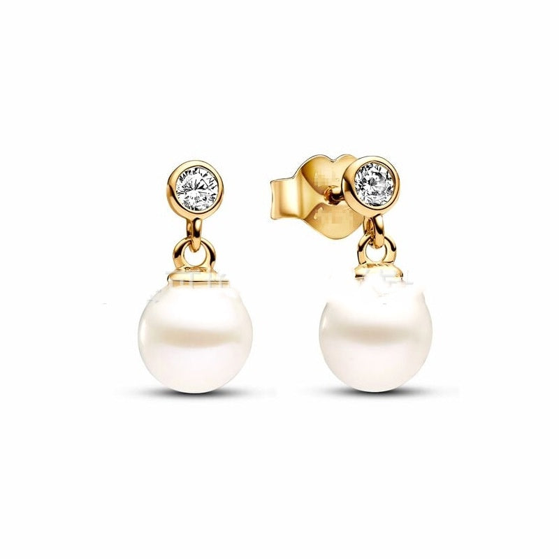 S925 Sterling Silver New Style Pearl Series Earrings