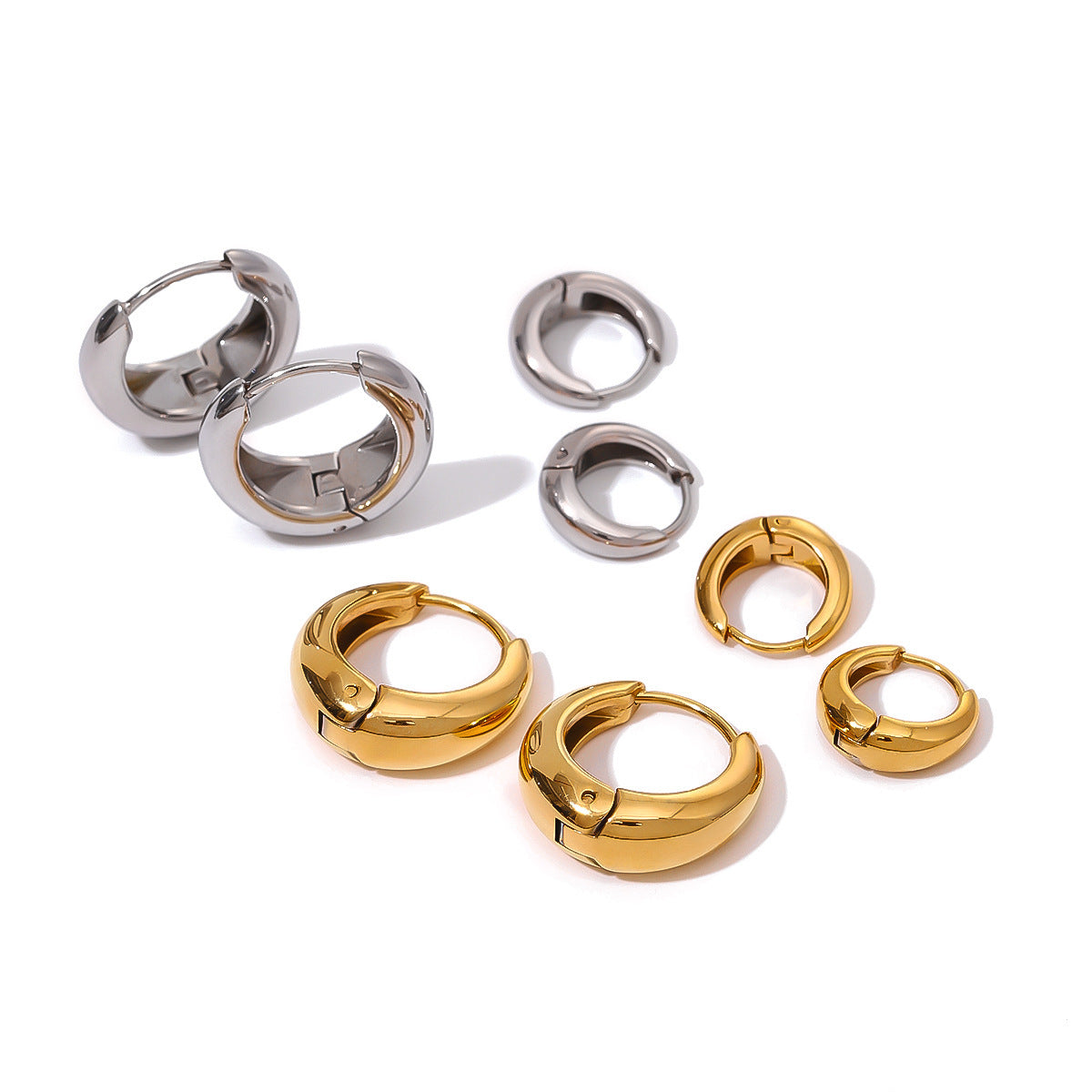 Women's High-grade Ins Stainless Steel Circle Earrings