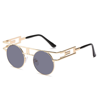 Fashion Retro Metal Round Frame Ink