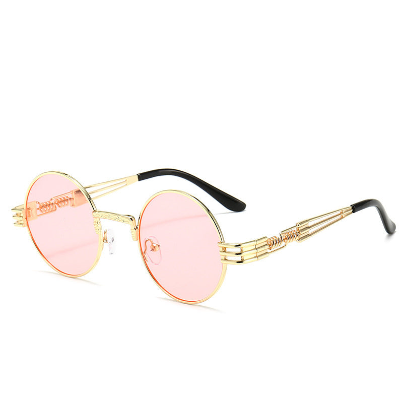 Steampunk Sunglasses Round Frame Personality Travel Street Shoot