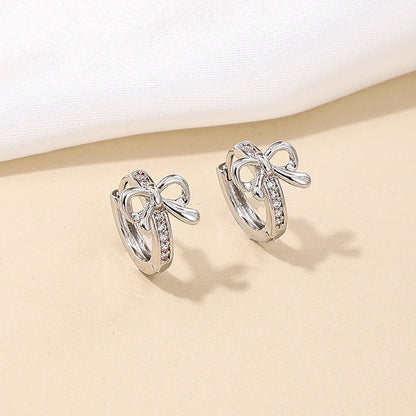 Summer Bowknot Small Cherry Versatile Daily Commute Female Earrings