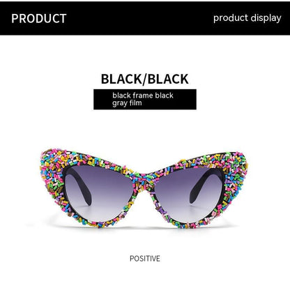 Cat Eye Cake Sunglasses Street Snap Fashion UV Protection Party