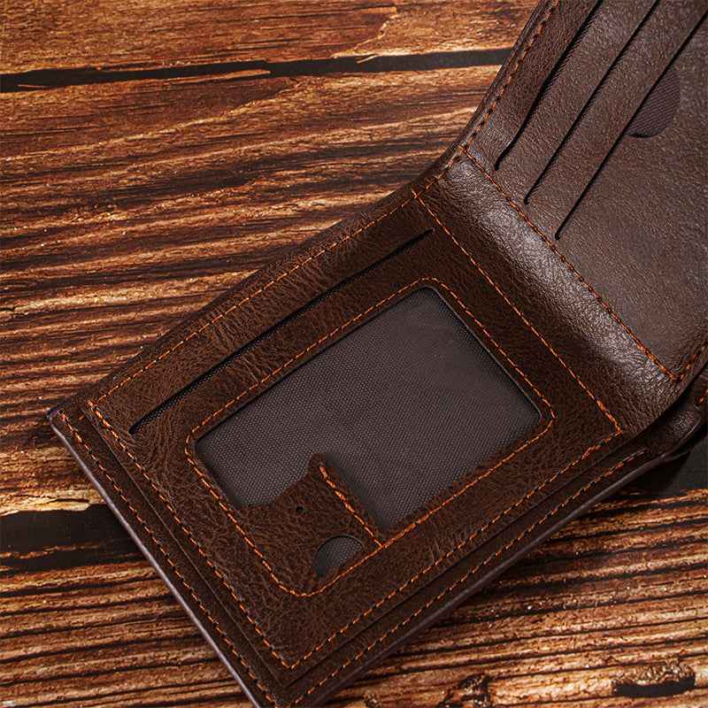Short Men's Certificate Storage Coin Purse