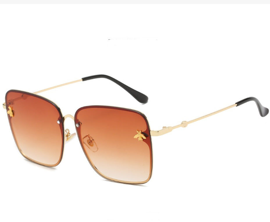 Women's European And American Bee Square Sunglasses