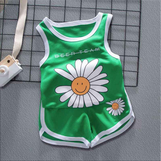 Summer Male Baby Daisy Sports Vest Shorts - MIQ Store