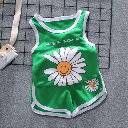 Summer Male Baby Daisy Sports Vest Shorts - MIQ Store