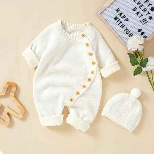 Babies' Knit Jumpsuit Male And Female Baby Sweater - MIQ Store