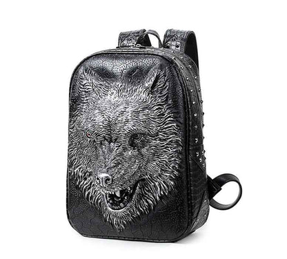 3D Wolf Head Student Backpack Korean Edition Bags Shoulder Bags for Men and Women - MIQ Store
