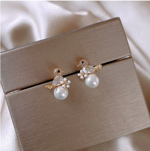 Animal Series Full Gemstone Earrings Ladies