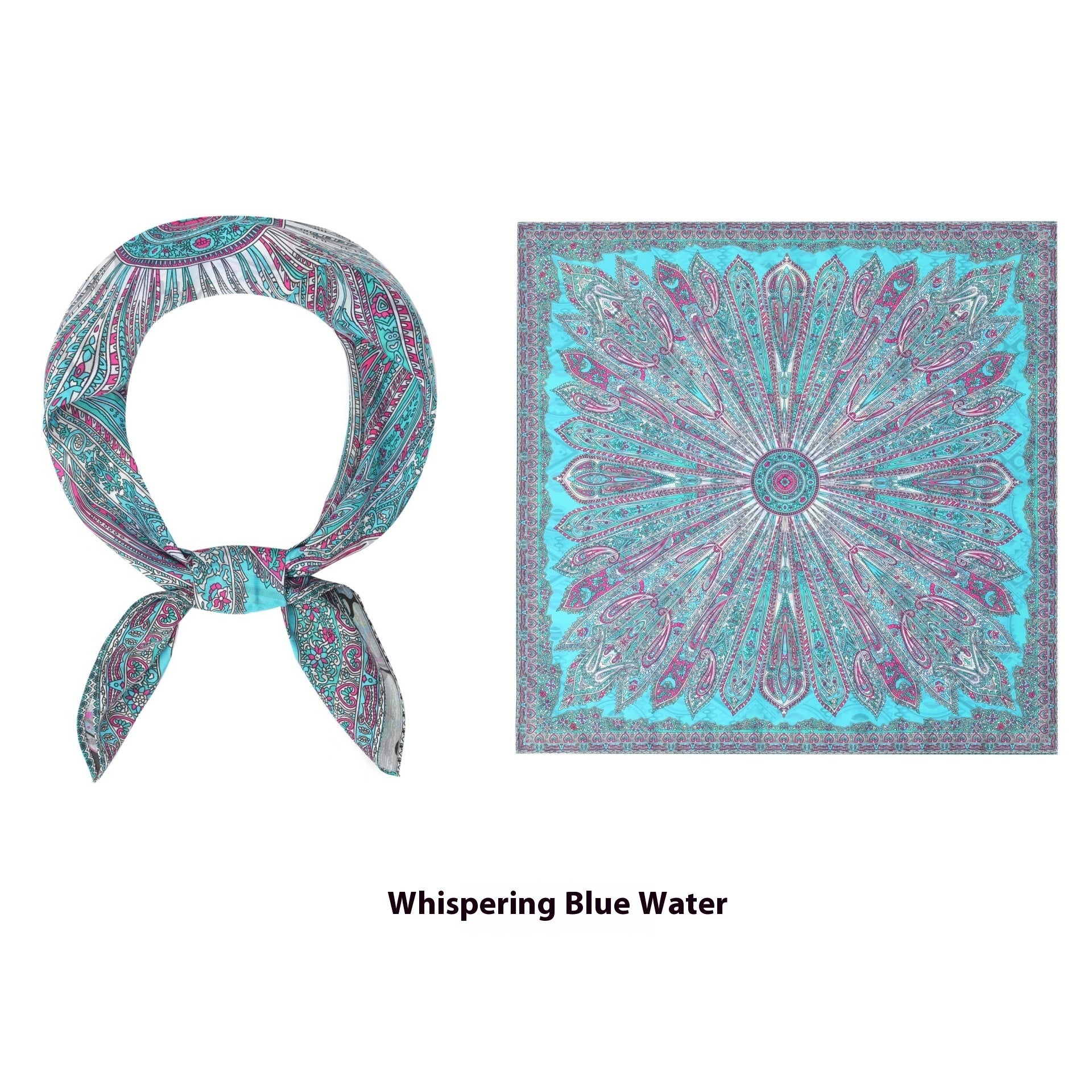 Thin Headcloth Duplex Printing Silk Scarf Square Scarf