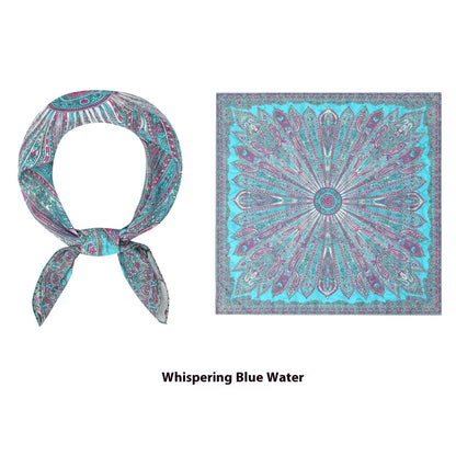 Thin Headcloth Duplex Printing Silk Scarf Square Scarf